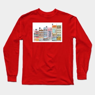 Kathmandu Street Scene - Nepal Long Sleeve T-Shirt